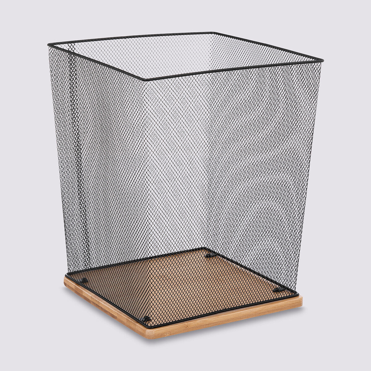 Corbeille à papier pour bureau Havi métal et bambou