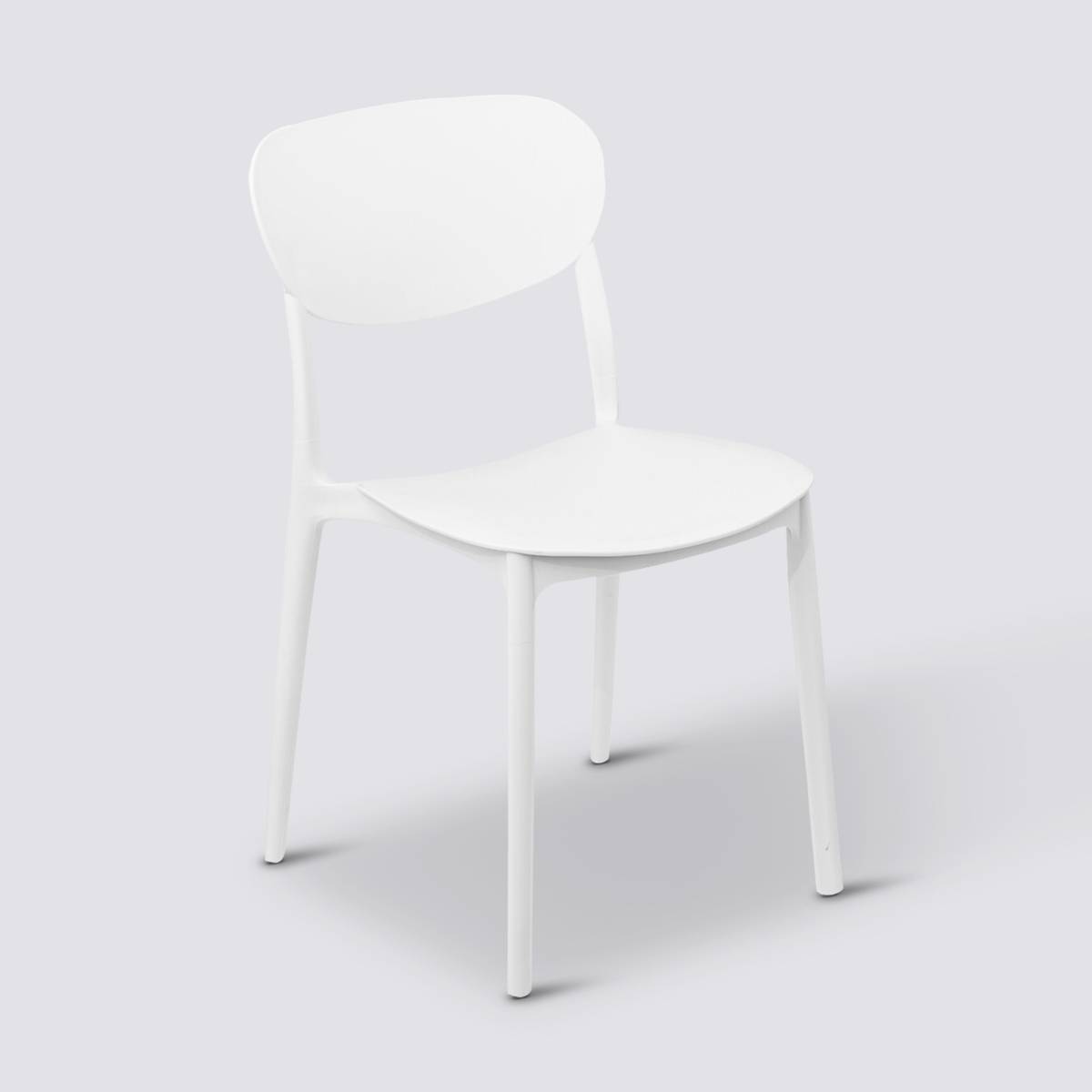 Chaise empilable Plasta plastique blanc