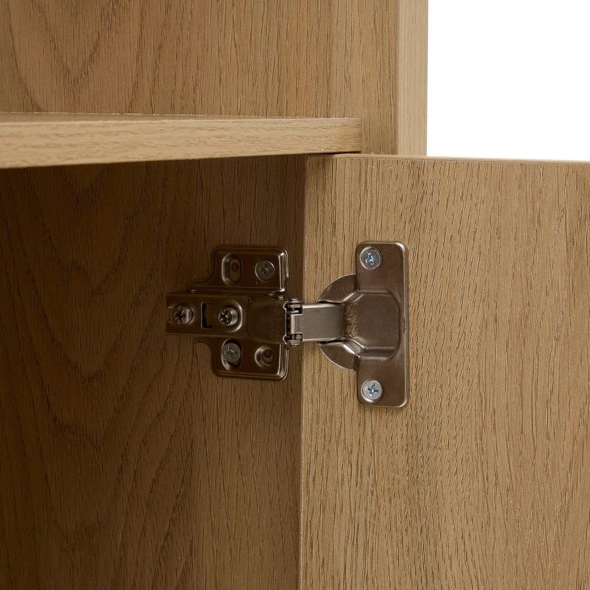Étagère 6 cases 3 portes haut 116,5 cm MDF naturel