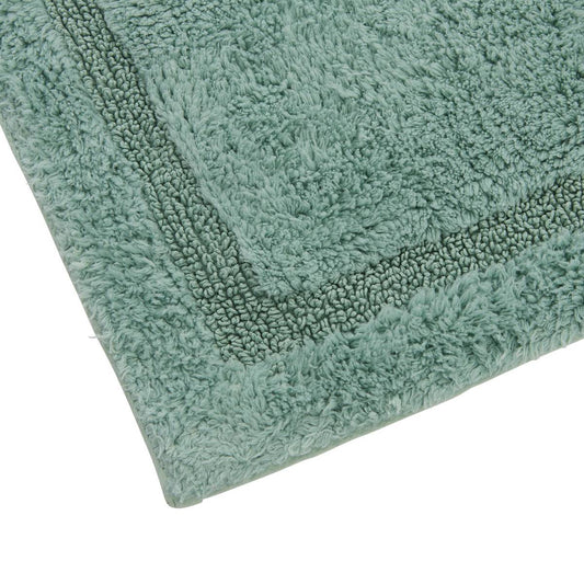 Tapis de salle de bain Fluffy Colorama 75 x 50 cm coton vert céladon