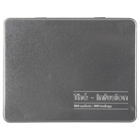 Boîte à thé et infusions métal relief