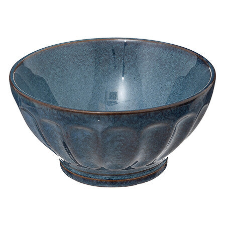 Bol en céramique bleu effet émaillé 56 cl