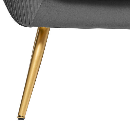 Banquette 2 places – Velours gris