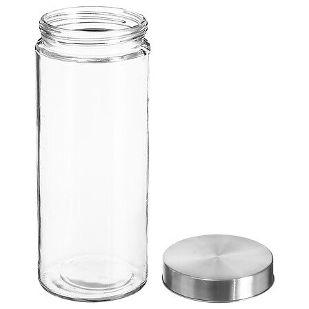 Bocal 2 L en verre et inox