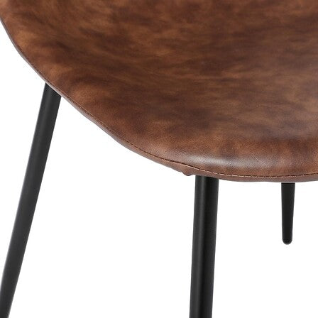 Chaise en PU marron