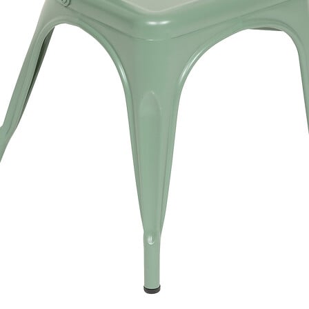 Chaise métal vert olive