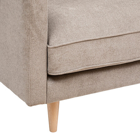 Canapé beige et pin