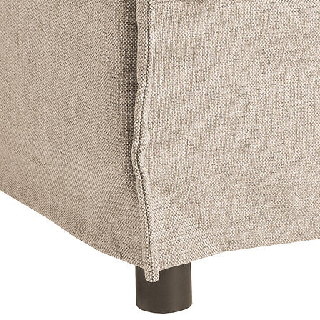 Canapé beige et hêtre