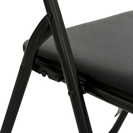 Chaise pliante PVC noir L. 44 x P. 48,5 x H. 79 cm