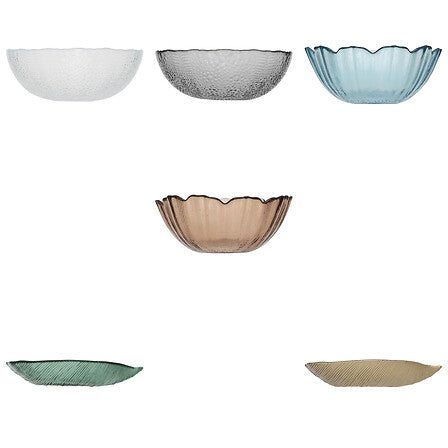 Coupelle verre feuille assortie