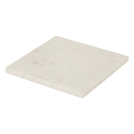 Dessous de plat marbre 19 x 19 cm blanc