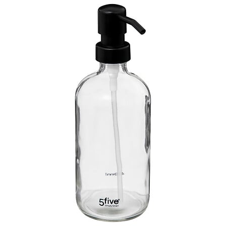 Distributeur de savon 450 ml en verre transparent
