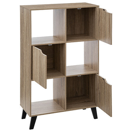 Étagère de rangement 6 cases bois