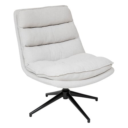 Fauteuil pivotant pied métal blanc