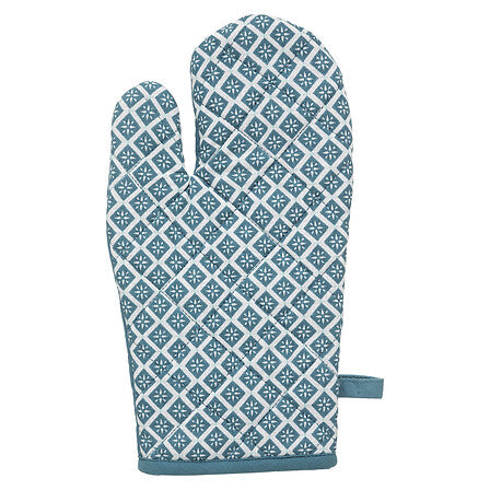 Gant et manique bleu et blanc