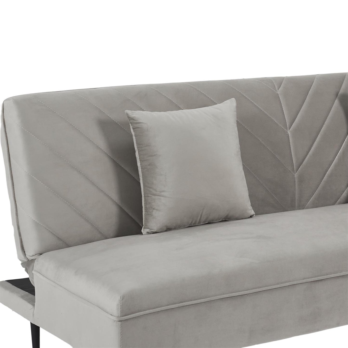 Canapé convertible gris velours