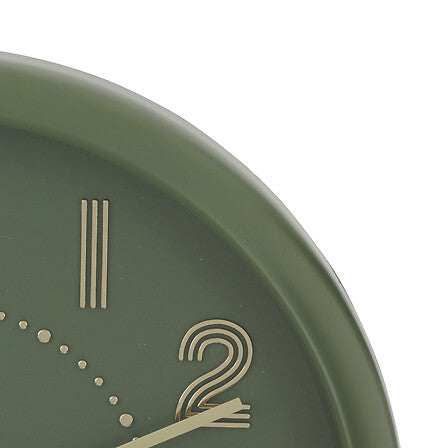 Horloge diam 30 cm plastique vert olive