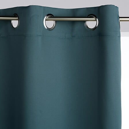 Lot de 2 rideaux occultants 135 x 240 cm bleu canard