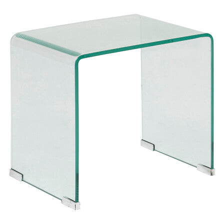 Lot de 2 tables café gigognes verre transparent