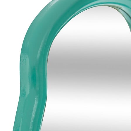 Miroir forme organique 33 x 25 cm plastique vert