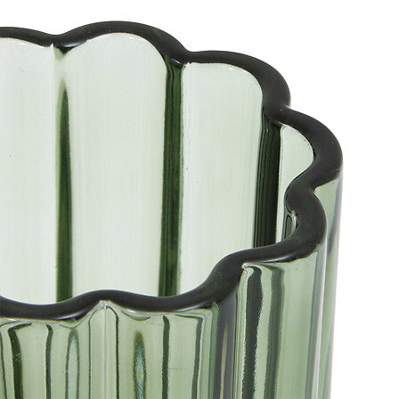 Pot à brosse à dents en verre vert