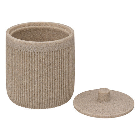 Pot à coton avec couvercle – Effet sable