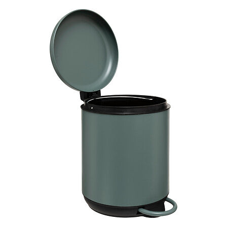 Poubelle métal vert foncé