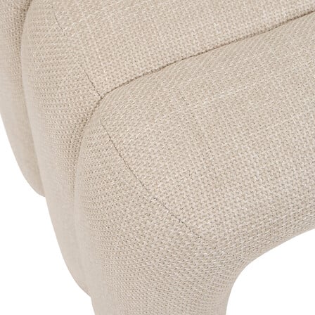 Pouf L. 43 x P. 42 x H. 44 cm tissu argile