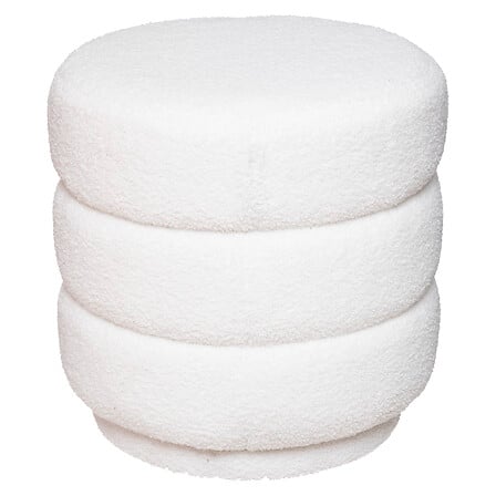 Pouf bouclette blanc