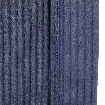 Rideau flanelle côtelé 140 x 260 cm bleu encre