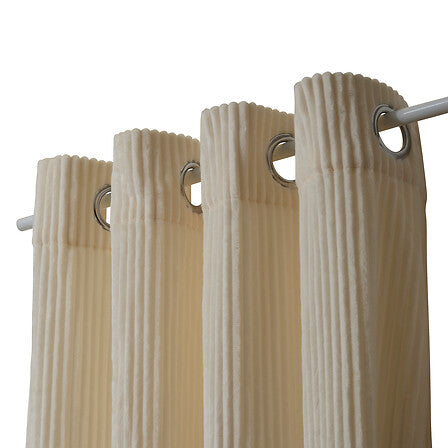 Rideau flanelle côtelé 140 x 260 cm ivoire