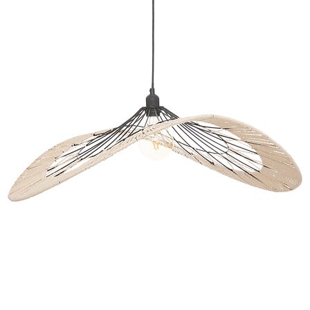 Suspension filaire noir et naturel 75 cm