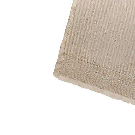 Tapis rectangulaire beige à bordures ondulées