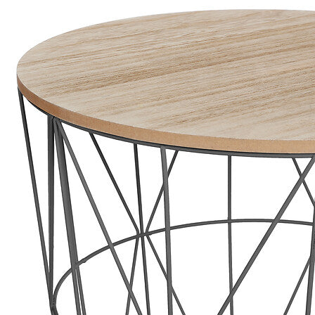 Table d'appoint noir et bois
