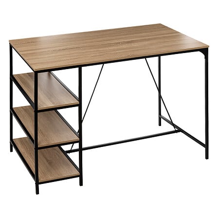 Table de bar avec étagères 140 cm