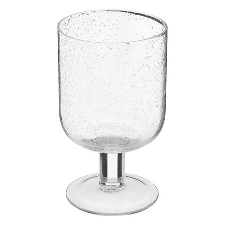 Verre à pied en verre bullé