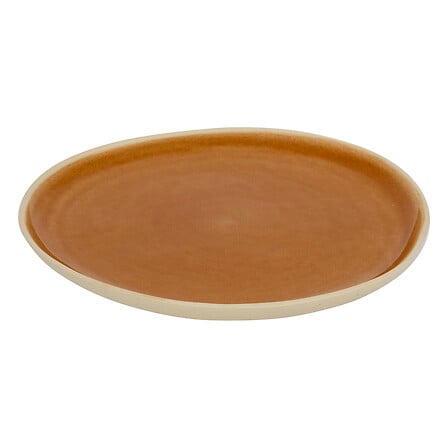 Assiette plate diamètre 27 cm ocre