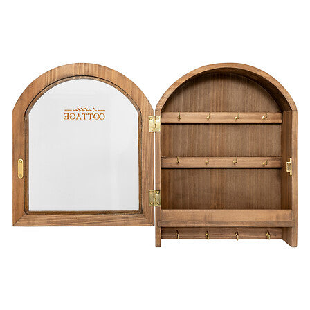 Boîte à clés en bois de sapin – 12 crochets