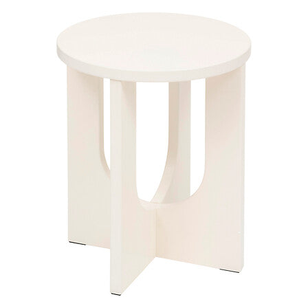 Table café Bloom diam 40 cm ivoire