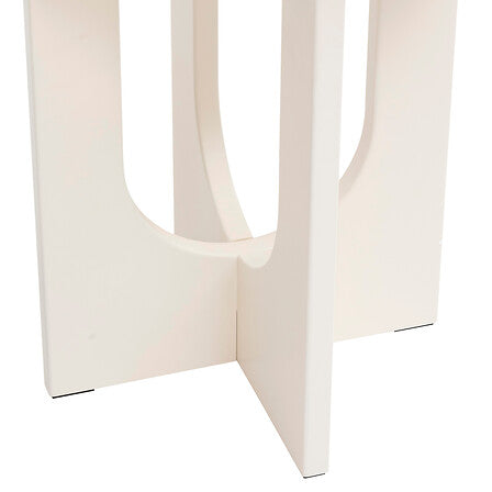 Table café Bloom diam 40 cm ivoire