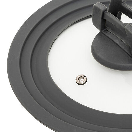 Couvercle universel 16 / 18 / 20 cm verre poignée silicone