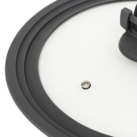 Couvercle universel 26 / 28 / 30 cm verre poignée silicone