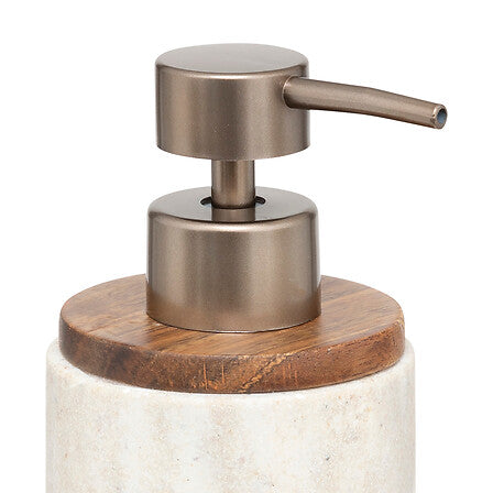 Distributeur de savon – Marbre et bois naturel