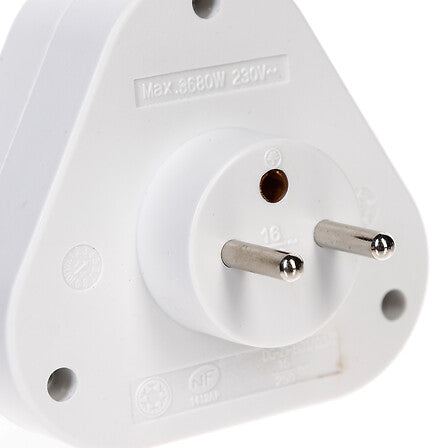 Multiprise murale 3 prises avec terre