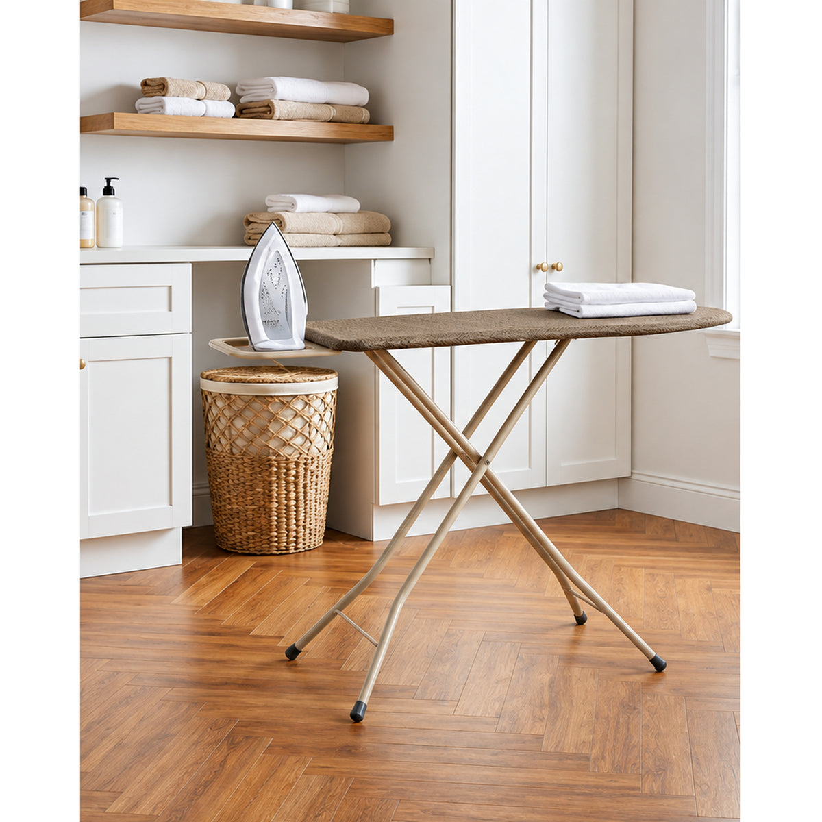 Table à repasser 110 x 32 cm Acier et coton