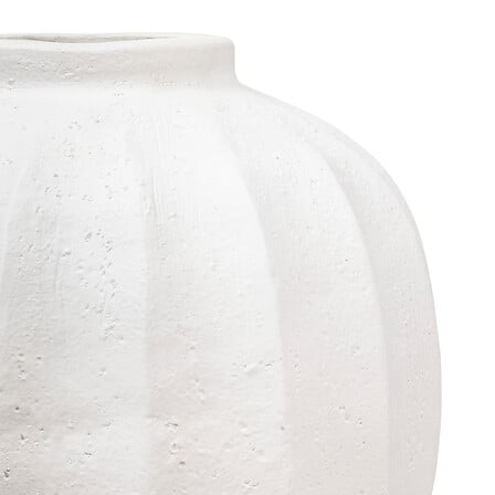 Vase boule haut 28 cm magnésie blanc