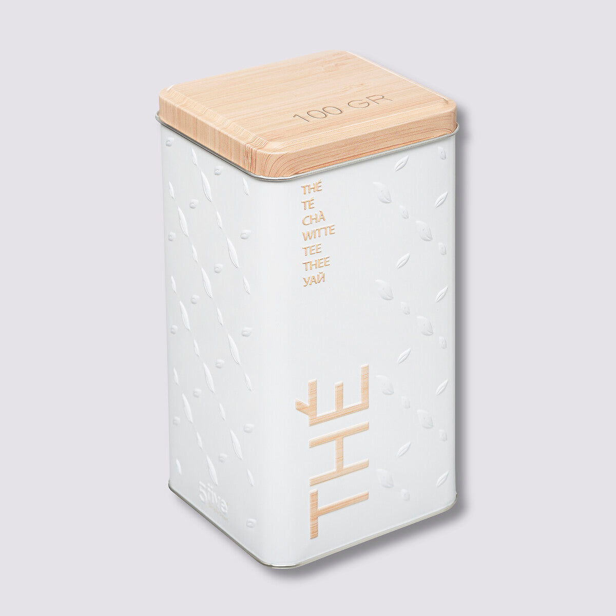 Boîte à thé vrac Scandi Edition en métal relief