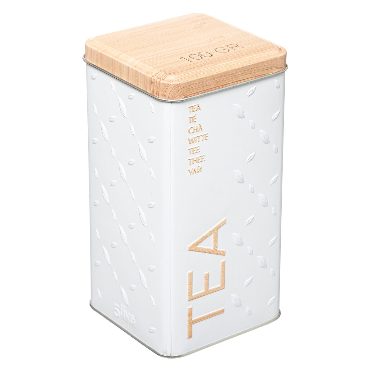 Boîte à thé vrac Scandi Edition en métal relief