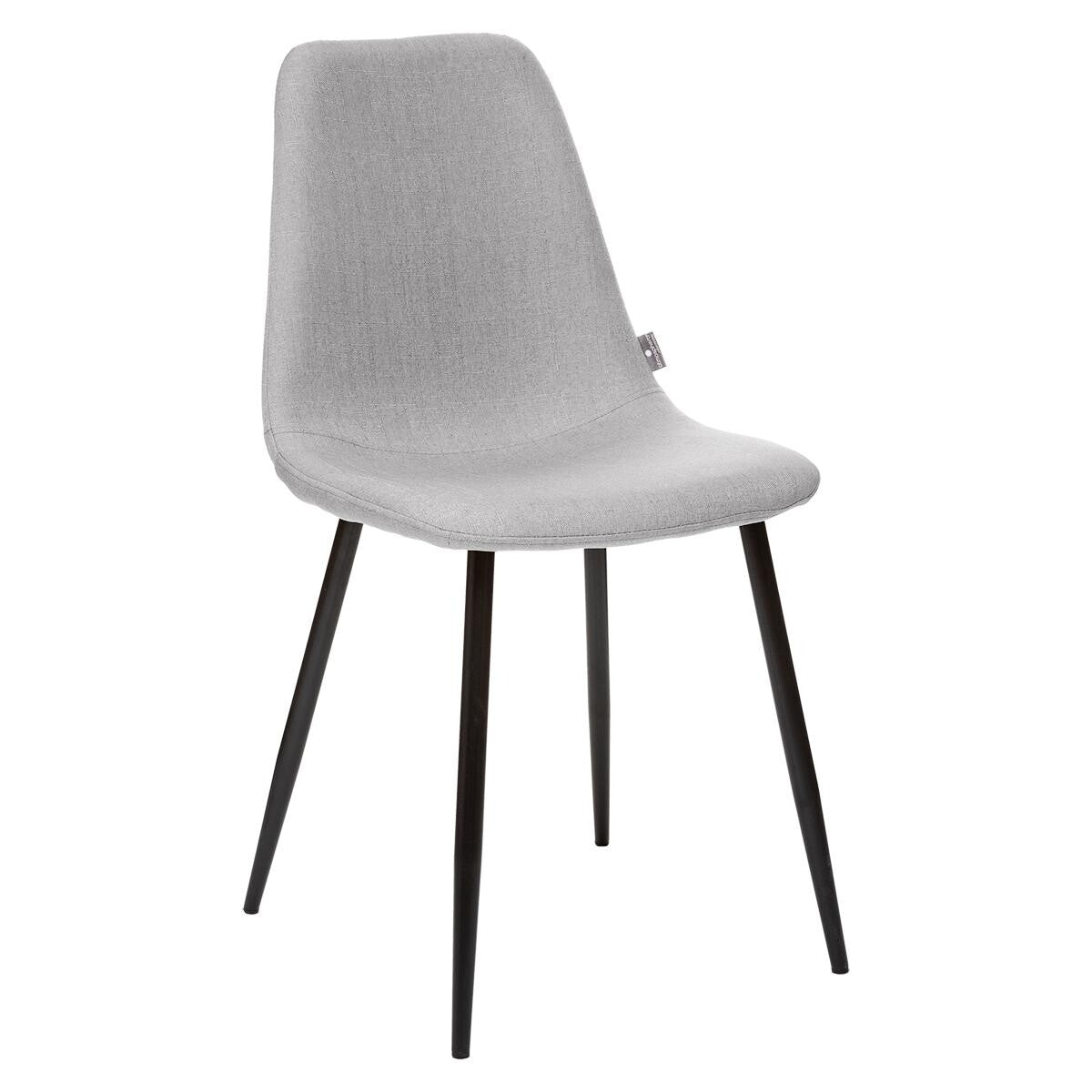 Chaise Tyka polyester pieds métal gris