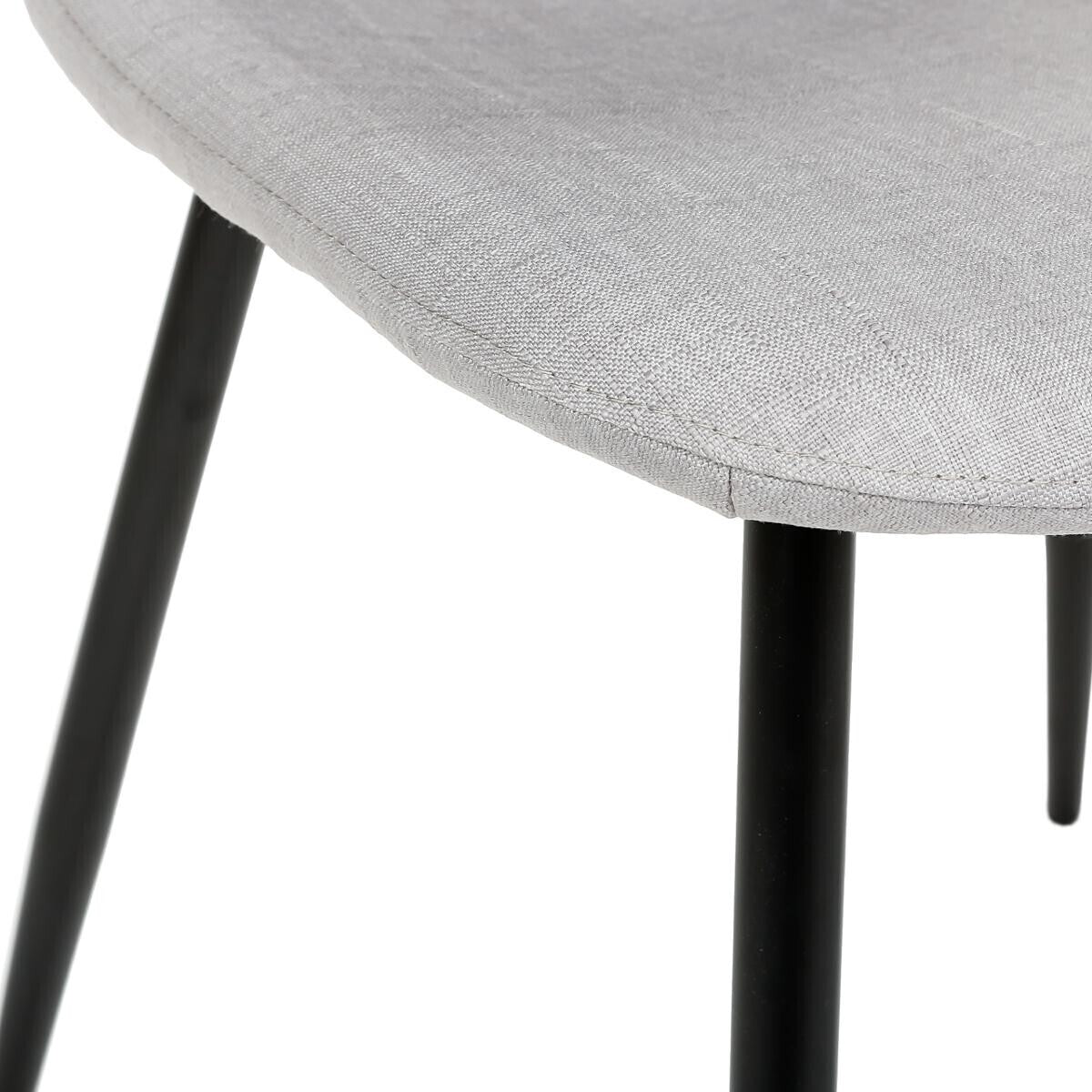 Chaise Tyka polyester pieds métal gris